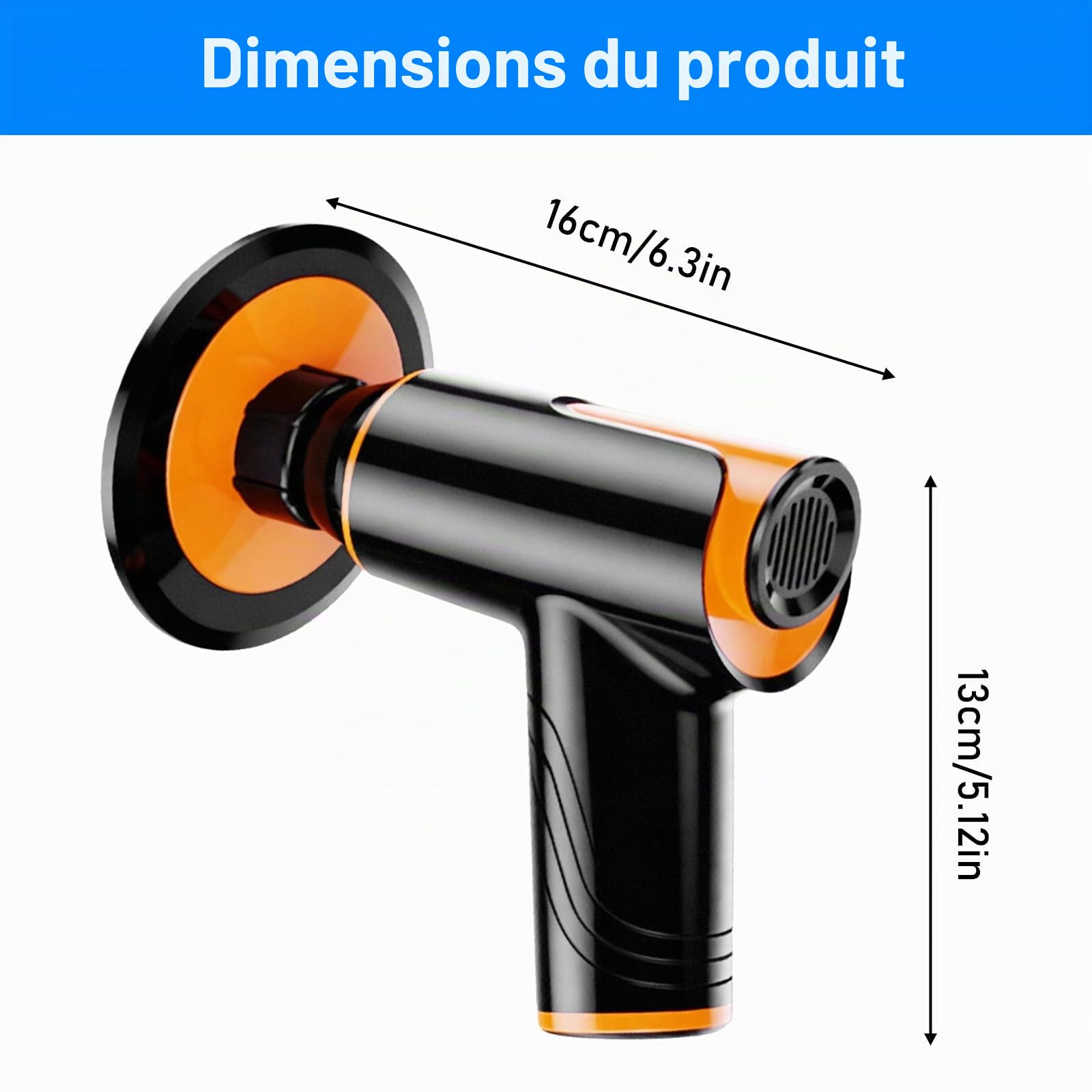Mini machine de polissage de voiture, kit de polissage de voiture 148 W, polisseuse à batterie, machines de polissage de voiture sans fil rechargeables avec tampons de polissage, 2 x 2000 mAh + 2