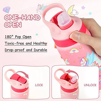 Borraccia Termica Sweety Fox Per Bambini - Design Dino, Acciaio Inox Senza BPA, Con Cannuccia - Foto 9