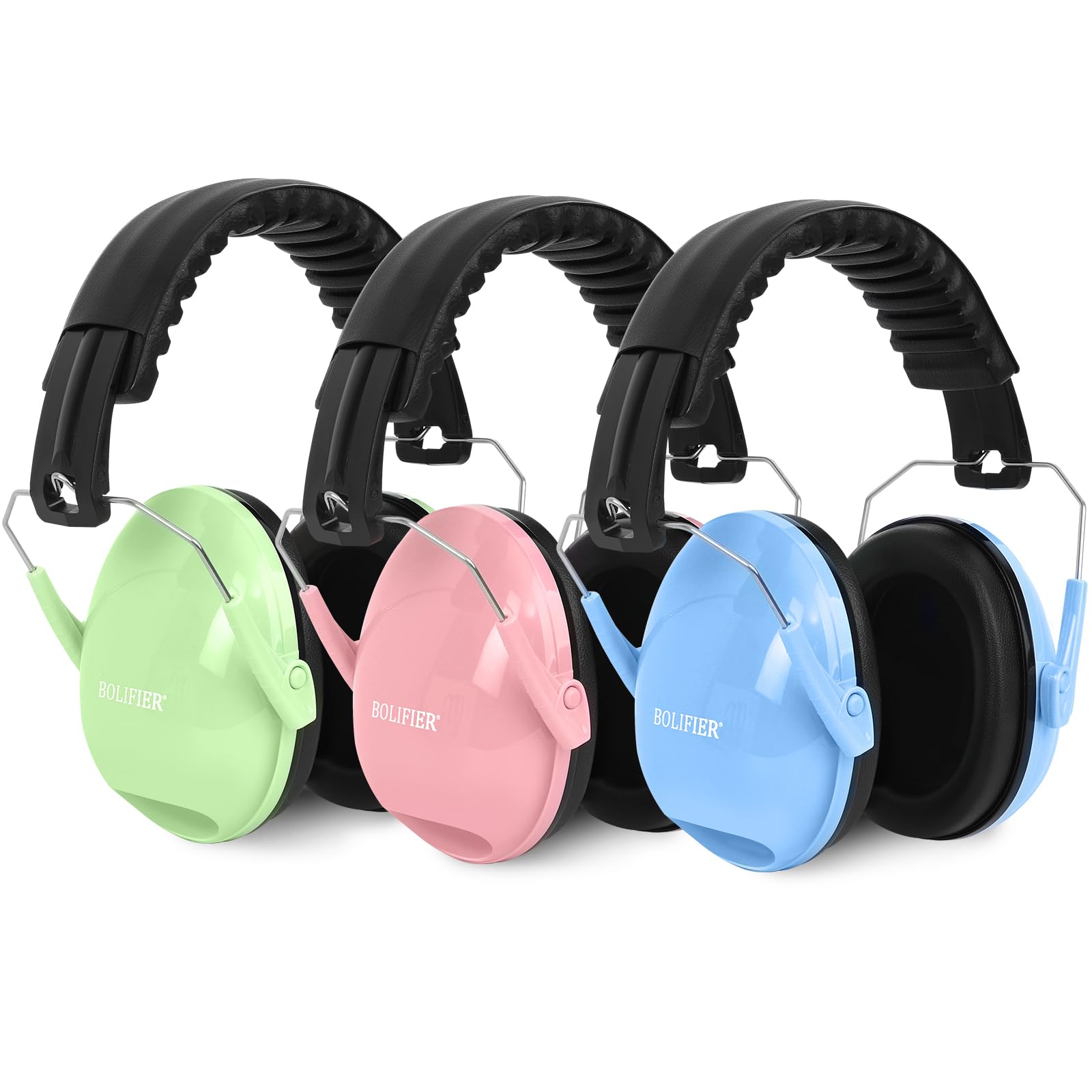 BOLIFIER Kids Ear Defenders for Children,3 Pack Safety Earmuffs Ear Protectors Noise Reduction Headphone Ear Protection Earmuffs for Boys Girls
