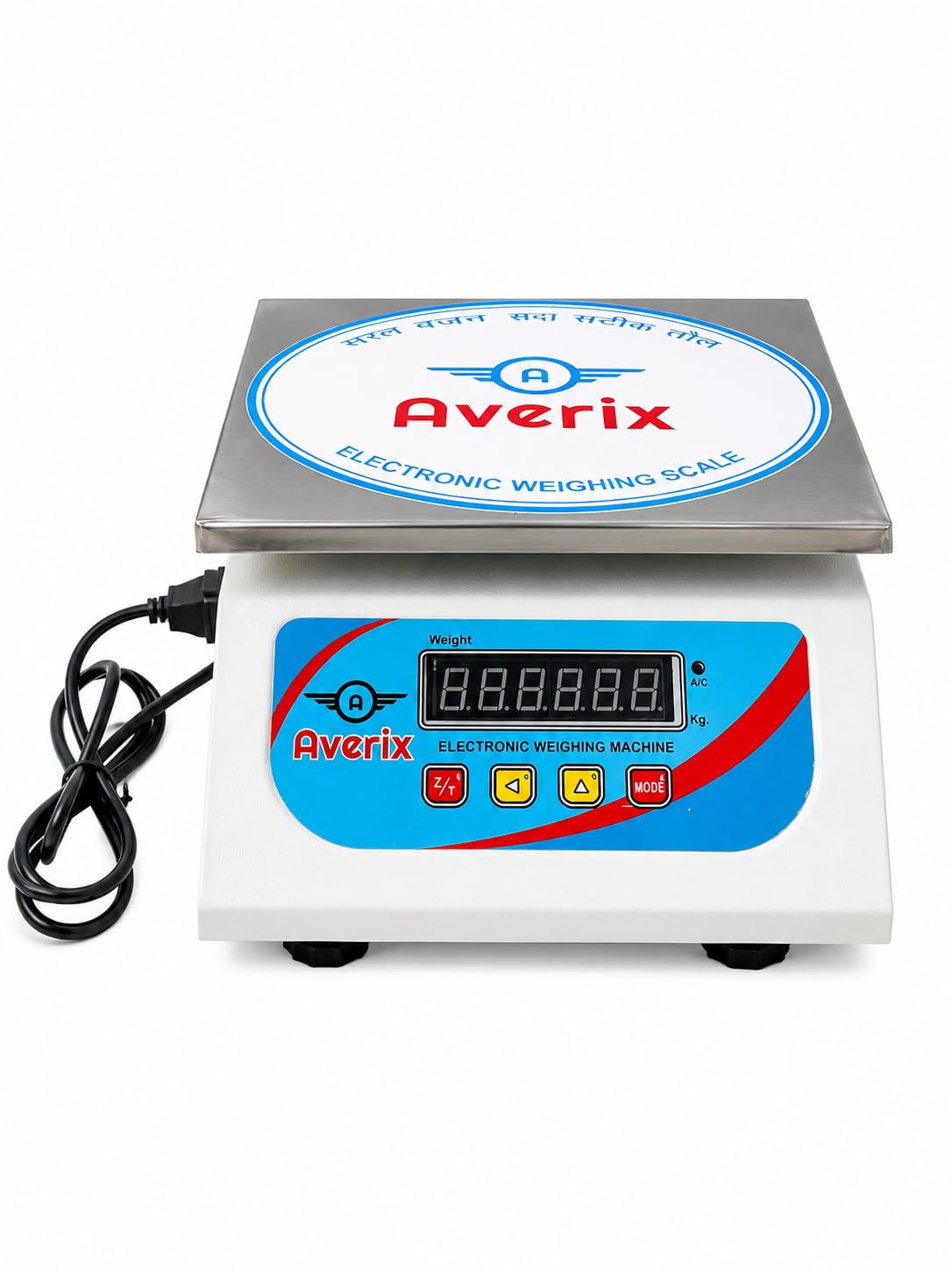 Avecix Industrial Platform Scale, 200kg Capacity, Digital LED Display, Heavy-Duty Steel, Anti-Slip Diamond Plate, 35.5 x 35.5 cm-image-49