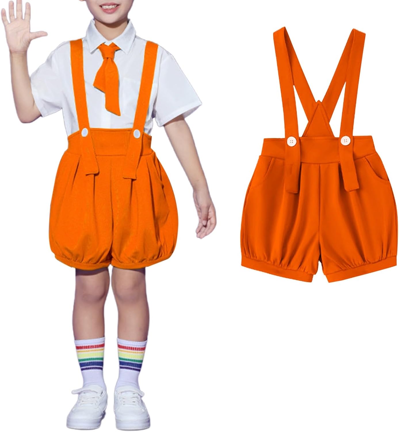 Kids Girls Bib Overall Shorts Toddler Boys Loose Solid Shortalls Wide Leg Romper Dungarees Pants Sleeveless Jumpsuits