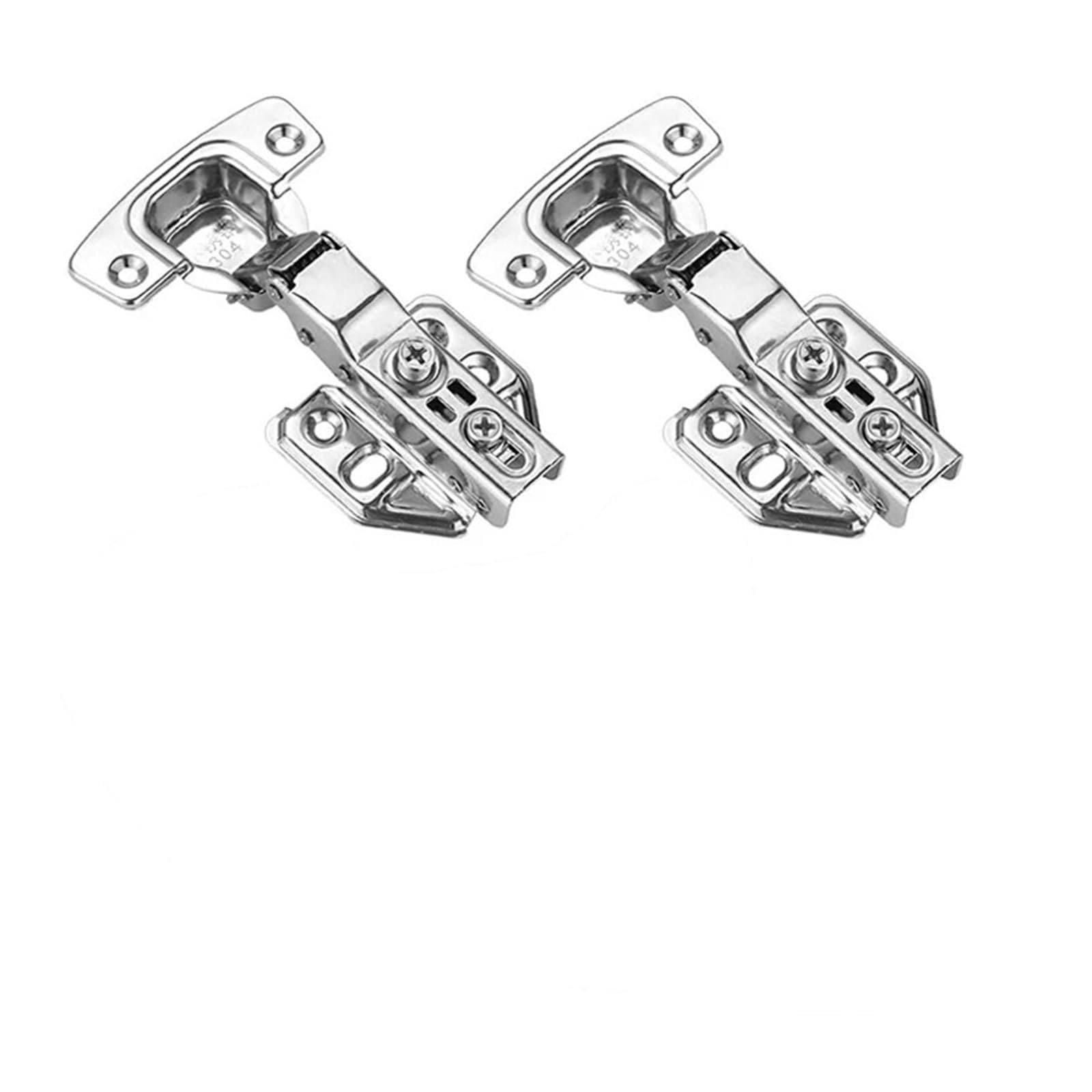 Psbdfldabfjc Half Overlay 2Pcs 2-20Pcs Cabinet Door Hinges Stainless Steel Hydraulic