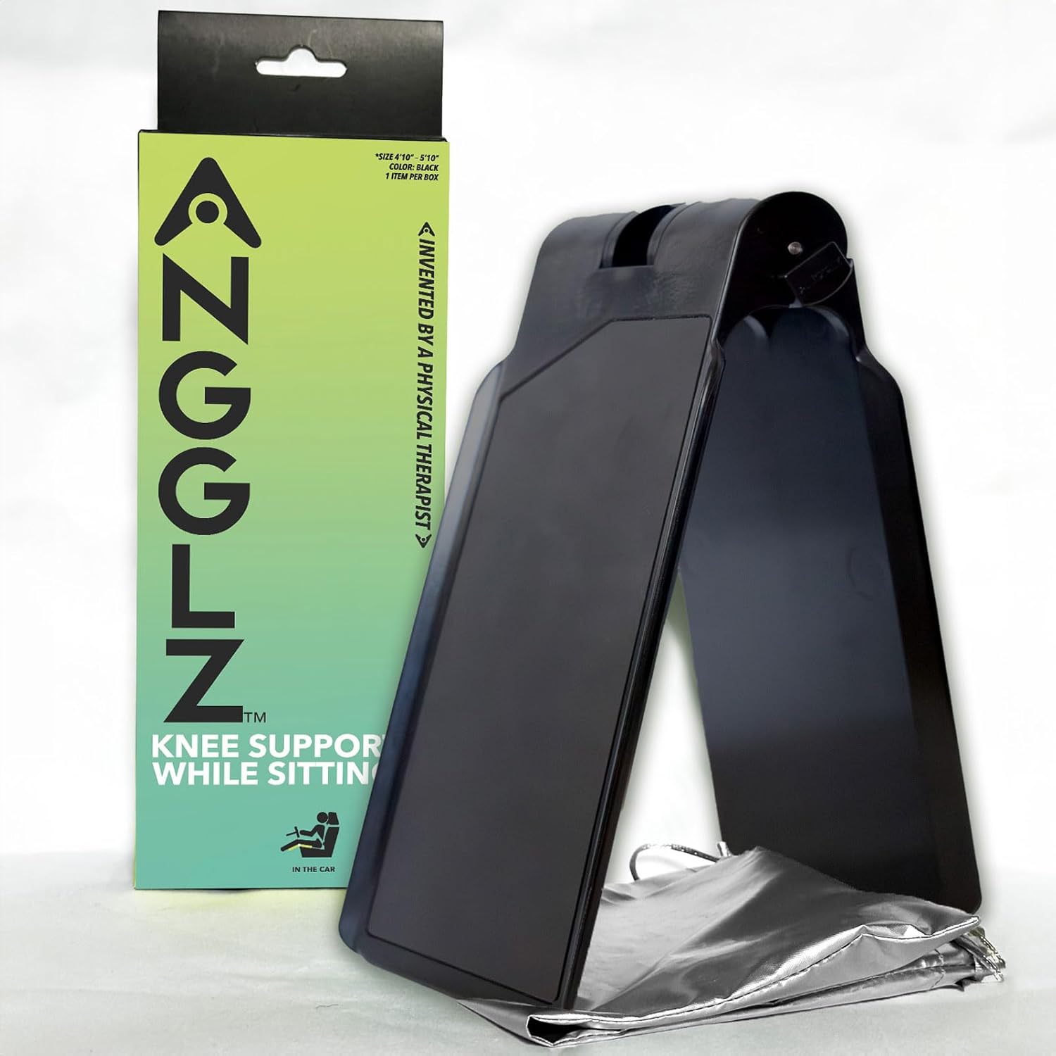 Knee Rest - Everyday Tool for Restful Moments for Runners, Athletes, Trainers, Travelers, Physical Therapists - Portable Compact for Joint Preservation for Office/Car/Plane, Black