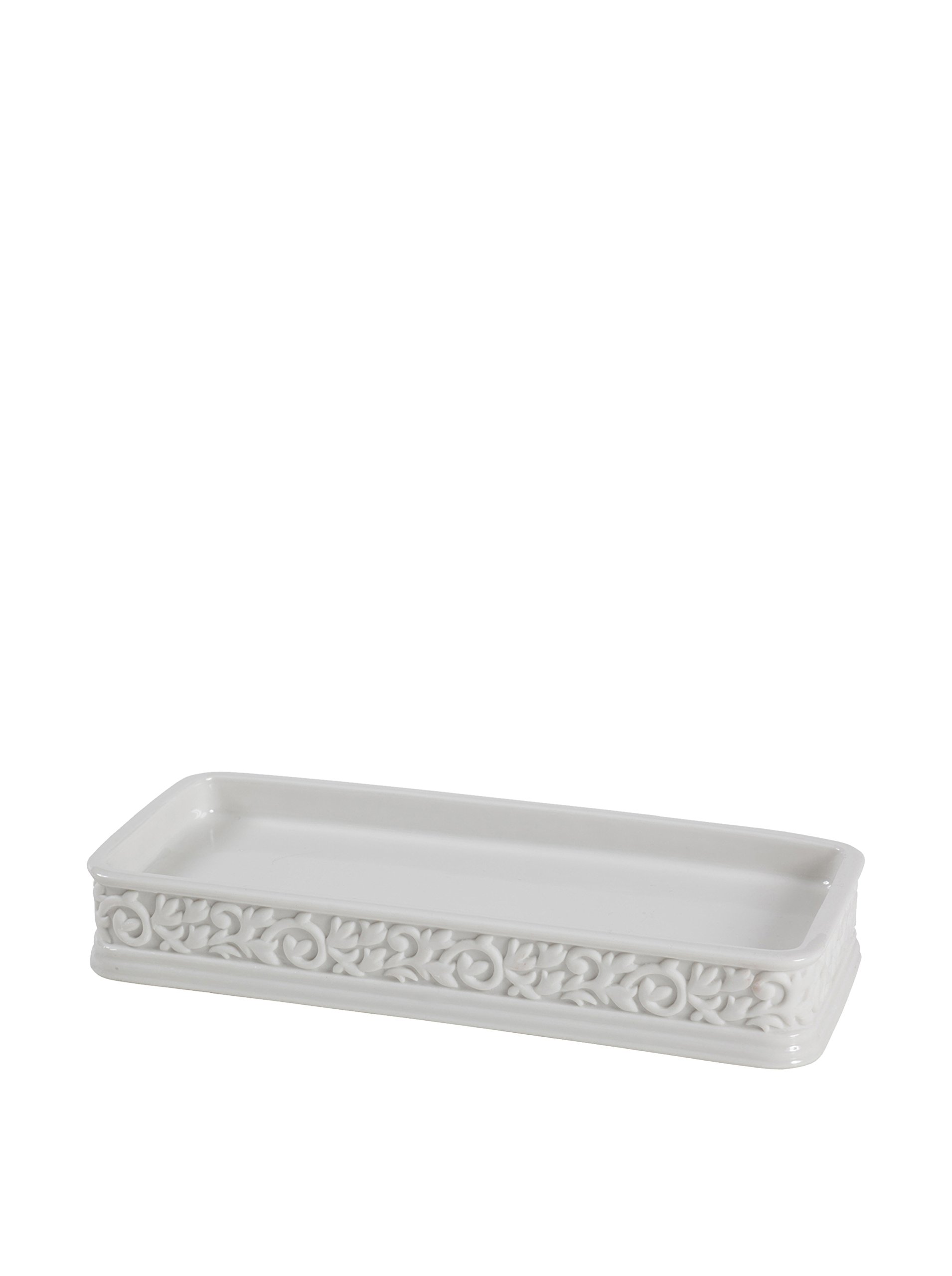 Creative Bath Products CMO26WH Cosmopolitan Tray, White/Grey