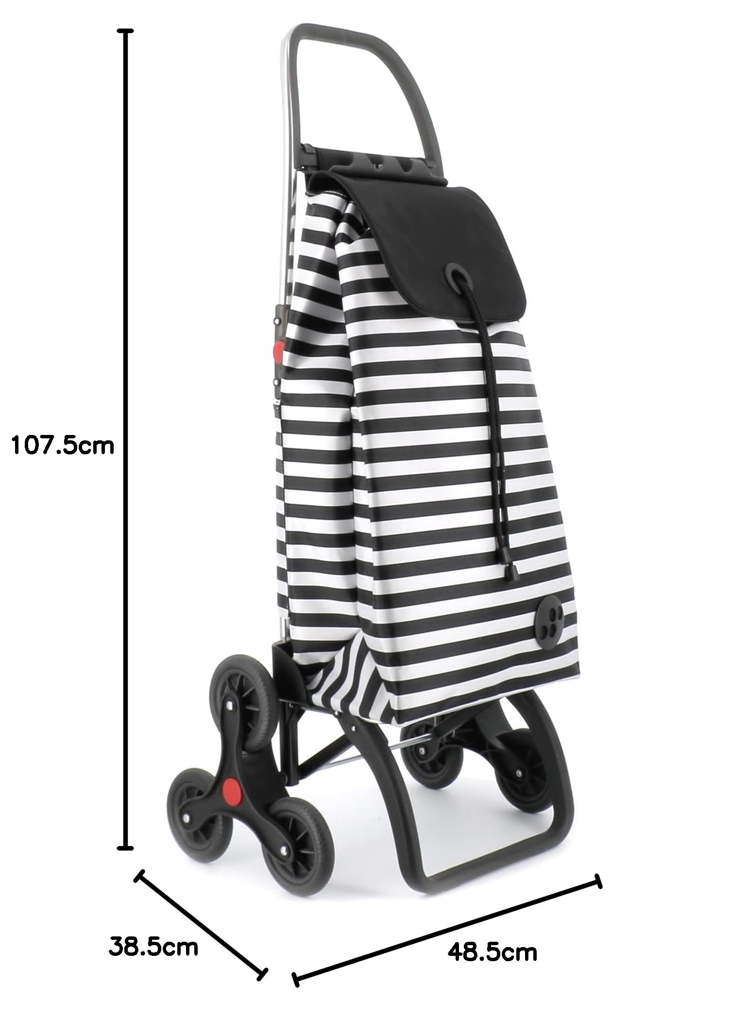 Carro Rolser I-MAX Marina 6 Ruedas Sube Escaleras Plegable - Blanco y Negro