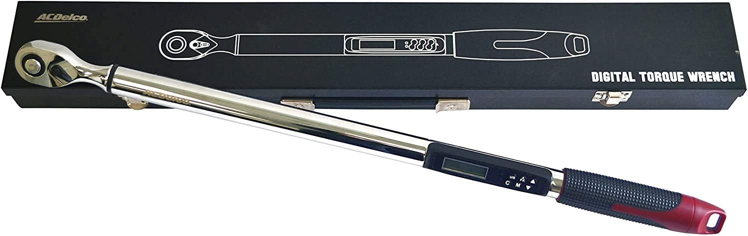 ACDelco ARM303-4A-340 Digital Torque Wrench stored in its protective hard-shell case.