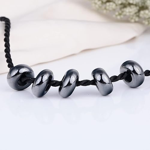 Miniatura 41 de Amogeeli Rondelle - Cuentas de piedra de agujero grande para hacer joyas, cuentas sueltas europeas, paquete de 15 Multicolor/Jaspe de sésamo,#2