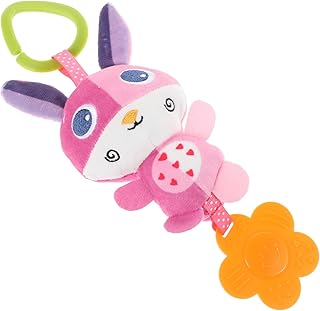Toyvian Animal Mordedor Pingente Mastigar Brinquedos Bebê Mastigar Brinquedos De Silicone Brinquedos Para Bebês Cama Simples Sino Pingente De Silicone Mordedor Brinquedo Mastigar