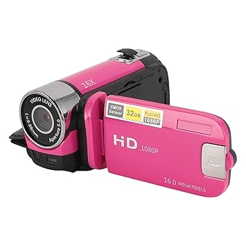 Zopsc Camcorder with Video Camera, 16MP HD Digital Camera, 2.4 Inch, 1080P, Rotatable Screen, Video with 16X Digital Zoom, Initial DV for Students