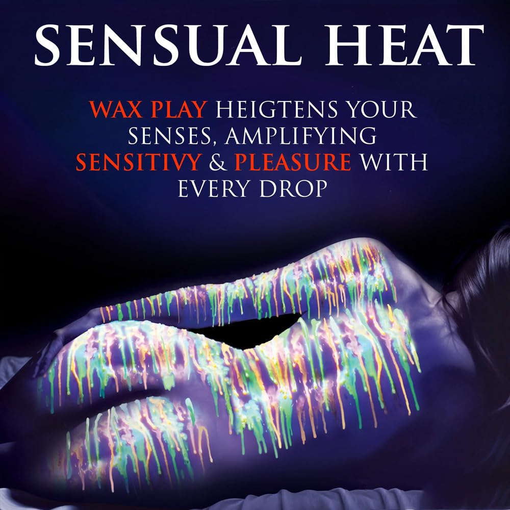 Wax Play UV Black Light PartyReactive Candles Waxplay Drip Low Heat BDSM Dripping Candle Sex Toys Romantic for Lovers Couples Bondage Game - 125˚ F