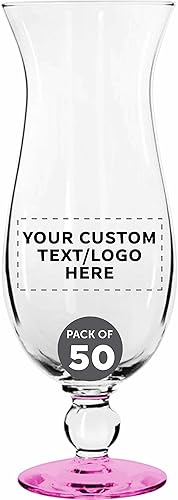 Miniatura 14 de DISCOUNT PROMOS Vasos Libbey Hurricane personalizados de 16 onzas, juego de 12, paquete personalizado a granel, vasos de marca para cóctel, piña