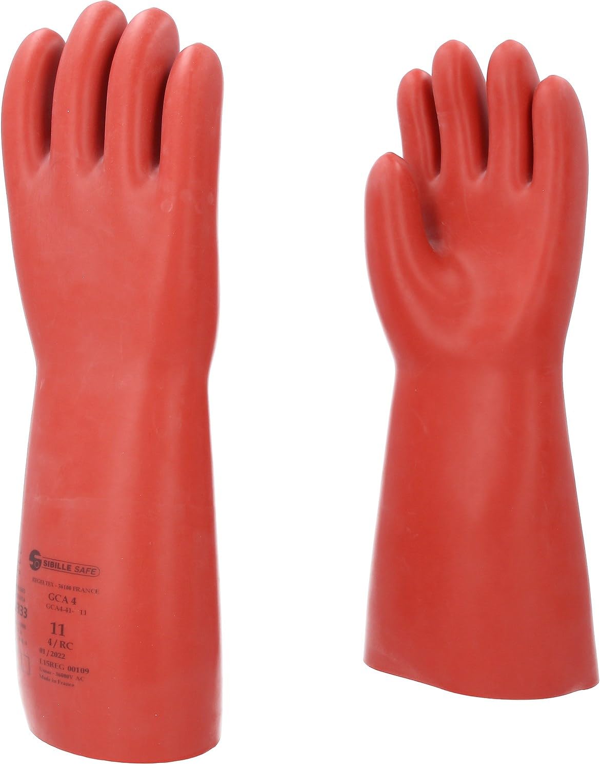 Glove for electricians with protective insulation, size 11, red