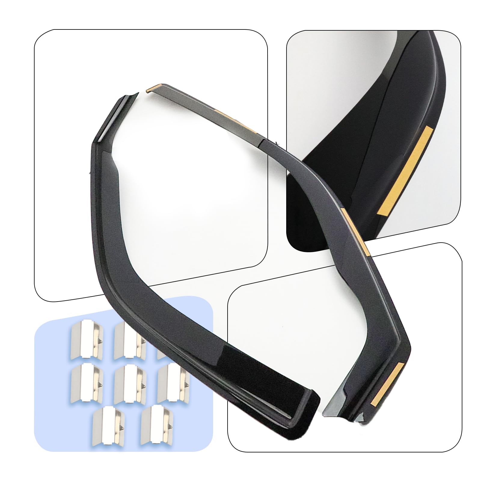 Deflectores de viento para ventana de coche para Carawelle Transporter MUL-ti-Van T5 T6 2003-2019 Deflectores de viento para ventana lateral Deflectors Parasoles Protector de lluvia Protector