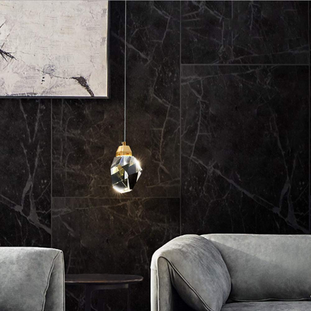 MMRTDJDR Kit de lámpara Colgante de Cristal Luces de Techo Colgantes LED Luces Colgantes de Techo posmodernas nórdicas Lámparas Colgantes Creativas Luz de suspensión Ajustable en Altura Accesorio de