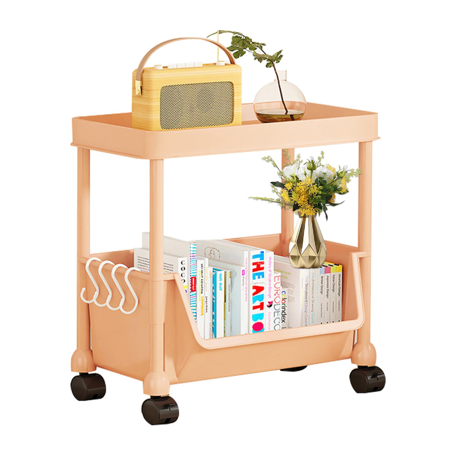 Chariot de rangement multifonctionnel à roulettes étagère mobile de maison