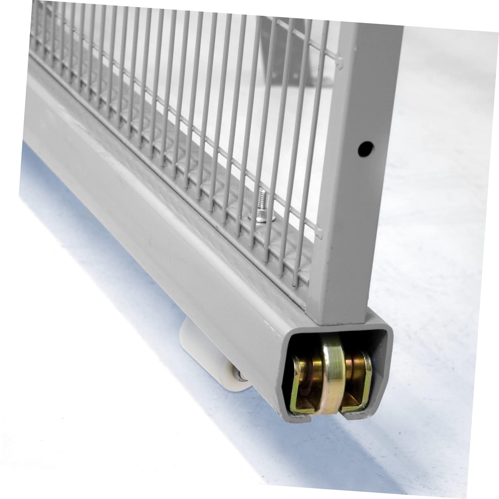 Rullo Per Cancello Laterale in Nylon Con Supporto Acciaio Inox, Ruota Di Guida Per Porta Scorrevole, Set Da 2 Pezzi Adatto Per Cancelli e Binari Scorrevoli