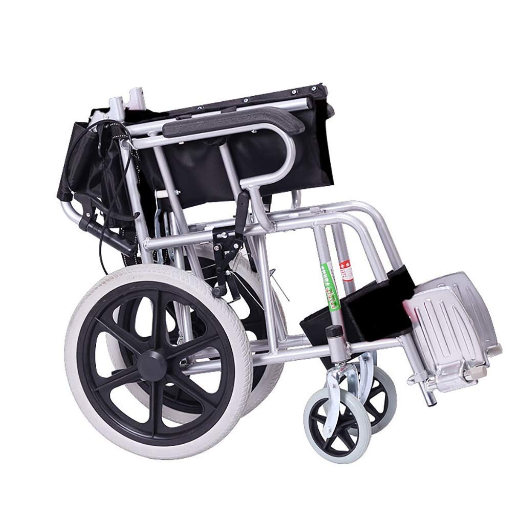 Sedia a rotelle,Ausili per la deambulazione del carrello di supporto per disabili per anziani in lega di alluminio per il trasporto portatile