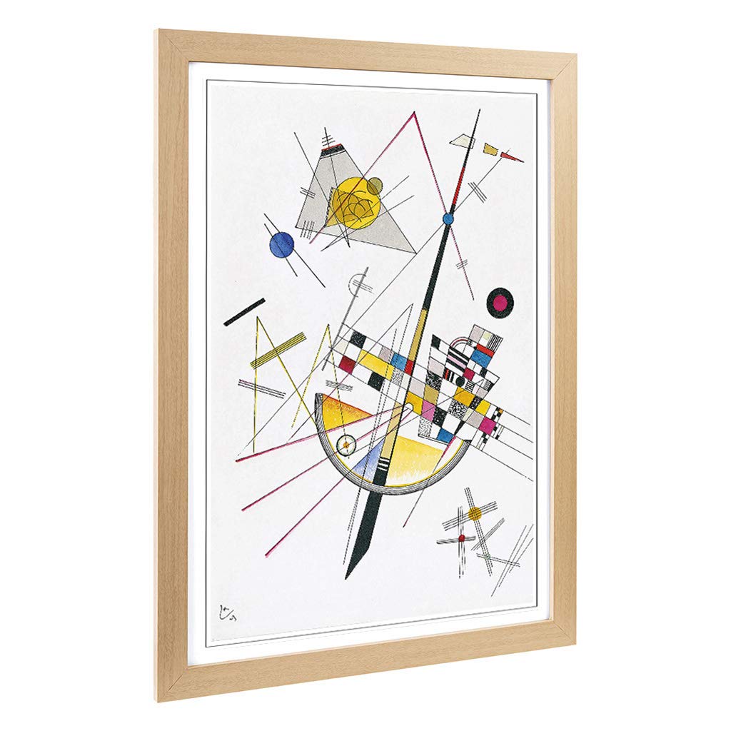 Big Box Art Framed Print of Wassily Kandinski Abstract No.2 Design | Wall Art Picture | Home Decor for Kitchen, Living Room, Bedroom, Hallway, Oak, A2 / 24.5x18 Inch / 62x45cm