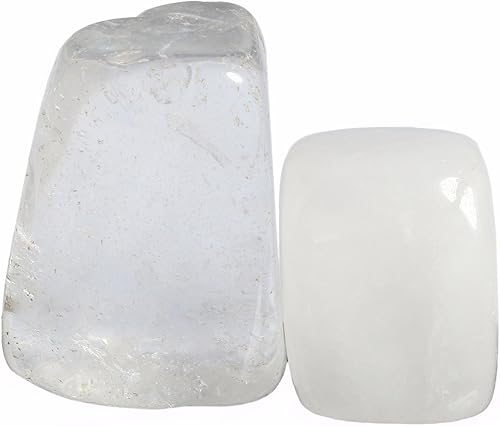 Miniatura 3 de Rockcloud Piedras pulidas pulidas de 1 libra, suministros de piedras preciosas para Wicca, Reiki, cristal curativo, cuarzo de roca transparente