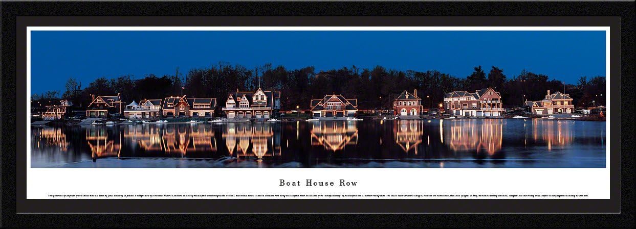 Boat House Row - Blakeway Panoramas Icon Posters with Select Frame