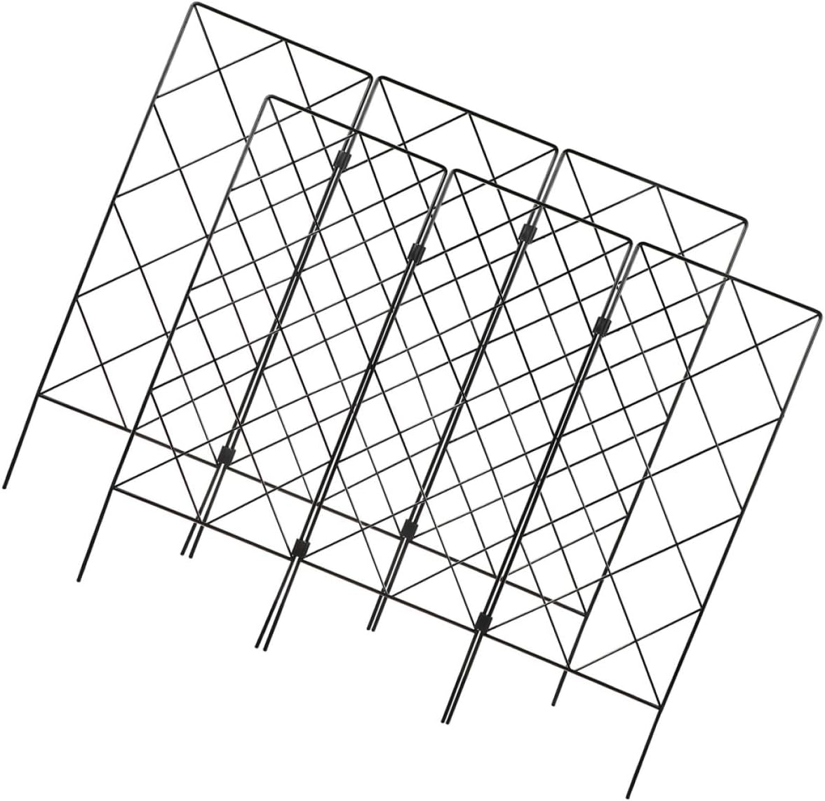 2pcs Folding Iron Trellis for Garden Climbing Plants Support Outdoor and Indoor Vine Climbing Plant Stand for Tomatoes and Flowers