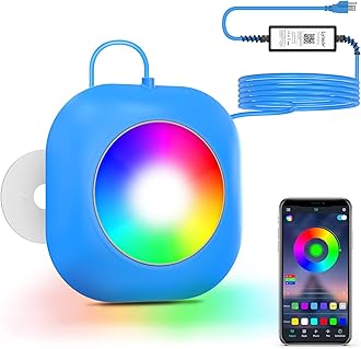 LyLmLe LED Pool Lights for Above Ground with APP Control, 20W Smart RGB Magnetic Underwater Lights with Timer, 800lm Dimmable, IP68 Waterproof 12V Submersible Light for Inground Aboveground Pools
