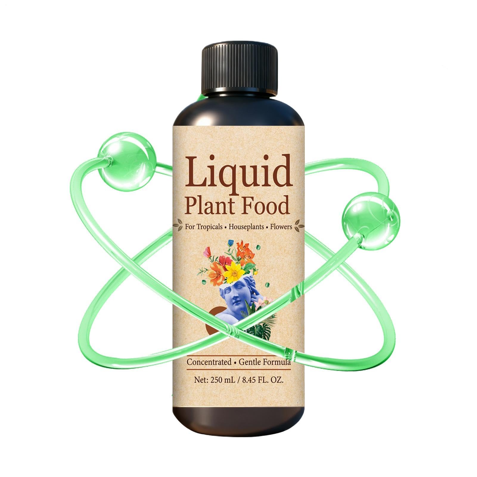 Abono Líquido para Plantas de Interior 250 ml Nutrientes Orgánicos para el | Fertilizante para Plantas de Interior para Orquídeas, , Bonsáis, Flores, y Jardín Exterior