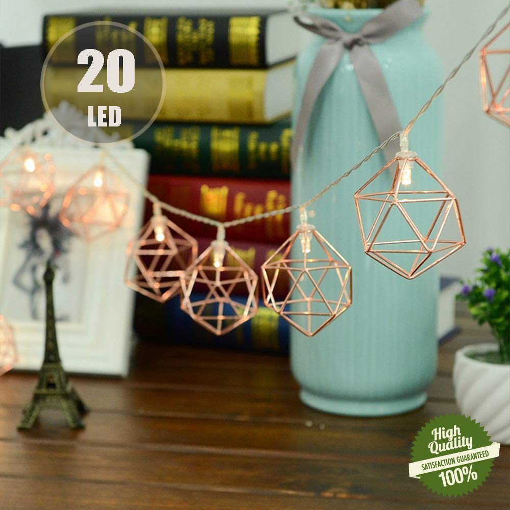 GUIRLANDE FIXE À BATTERIE 10 LEDS ÉTOILES DÉCORATIVES 8CM LUMIÈRE BLANCHE CHAUDE 1,8M COULEURS