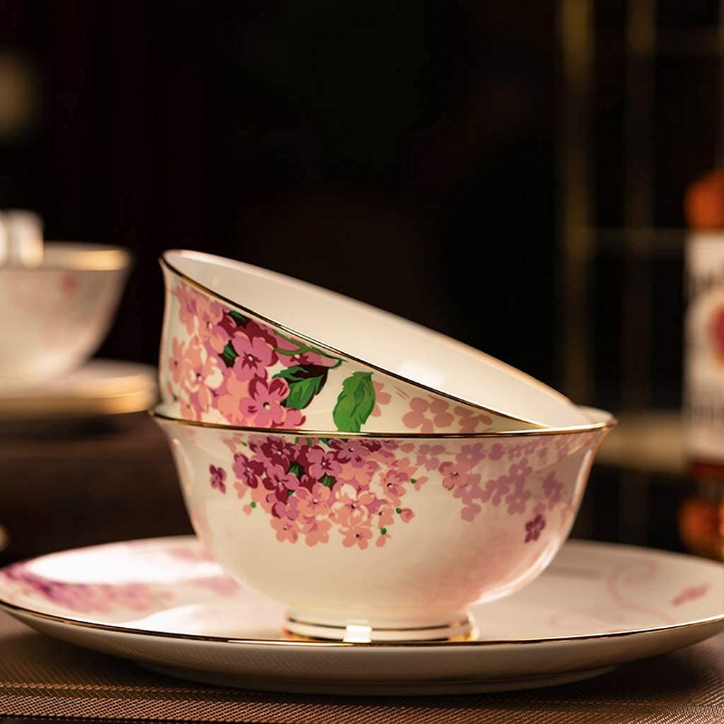H3TF5J Ceramiczny zestaw zastawy stołowej, 50 sztuk złota zastawa stołowa, zdrowa glazura o wysokiej temperaturze, rodzinna restauracja, prezent urodzinowy ślubny