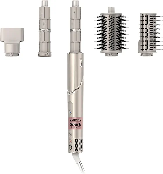 Shark HD430REF (Refurbished) FlexStyle Air Styling & Drying System, Powerful Hair Dryer Brush & Multi-Styler with Auto-Wrap Curlers, Paddle Brush, Oval Brush, Concentrator Attachment, Stone (Renewed)