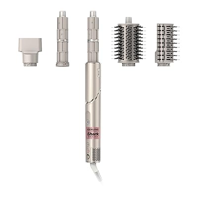 Shark HD430REF (Refurbished) FlexStyle Air Styling & Drying System, Powerful Hair Dryer Brush & Multi-Styler with Auto-Wrap Curlers, Paddle Brush, Oval Brush, Concentrator Attachment, Stone (Renewed)