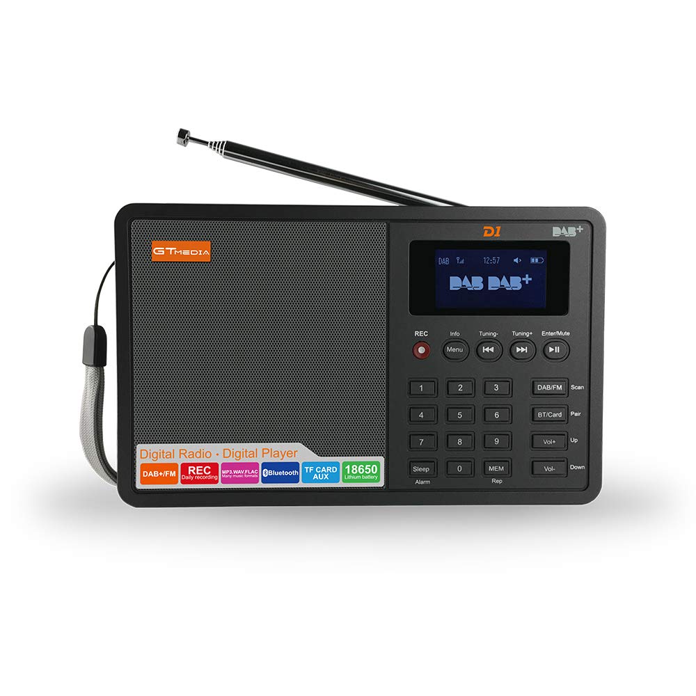 Buy GTMEDIA D1 Portable LCD DAB+/FM RDS Radio, Digital Wireless