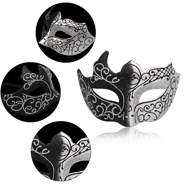 Foto 6 de 7 de Doyomtoy Mascaras Venecianas Hombre Máscara Mascarada Hombres Máscara de Baile de Máscaras Fiesta de Carnaval…