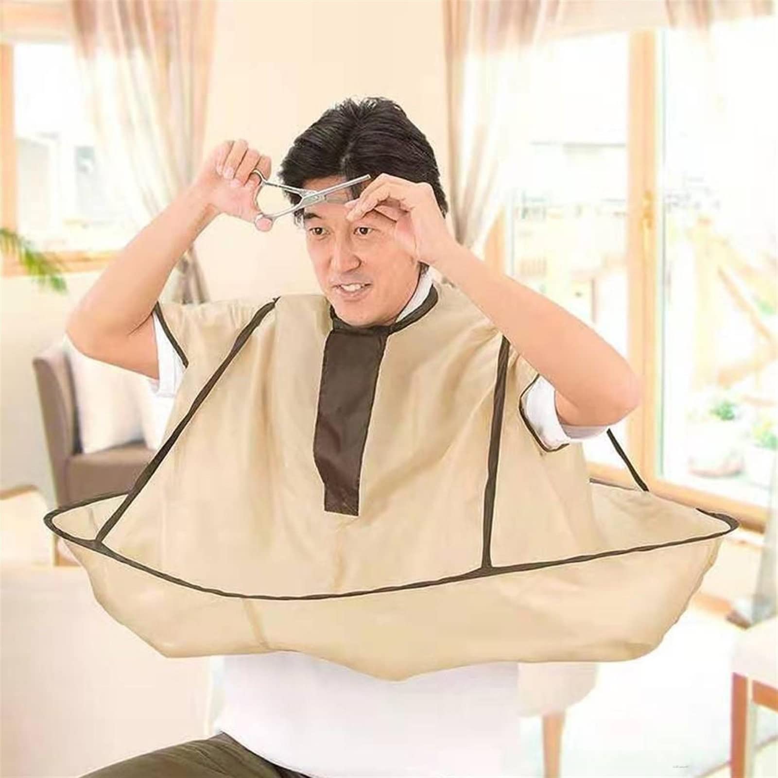Barber Cape Erwachsene Haarschnitt Capes Tuch Falten Haarschnitt Capes Salon Friseur Home Friseur Capes Deckentuch Farbstoff Schürze (Color : A)
