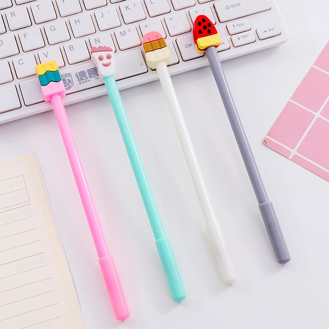 Ranvi Cute Ice Cream Molds Gel Pen Students Stationery Office Supplies (Pack of 16) - Image 2
