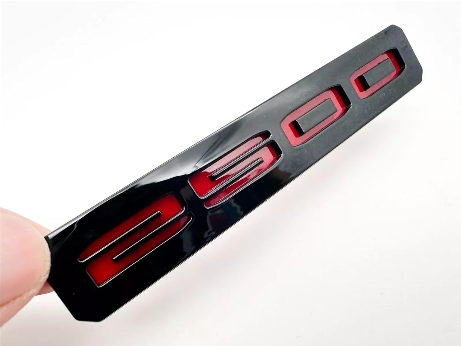 2Pc Front Bumper Fascia Side 2500 Emblems 3D Nameplates Badge Replacement for 2024+ Sierra 2500HD 86578370 86578372 (Black Red)