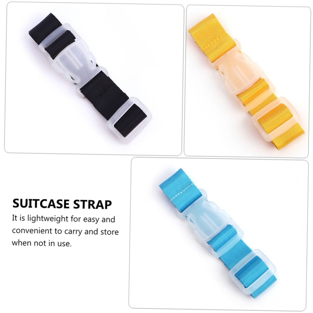 3 Set Cinghie Regolabili Per Valigia Con Fibbia Pratica E Leggera Per Viaggi E Sicurezza Luggage Belt Multi 5 Pezzi*3