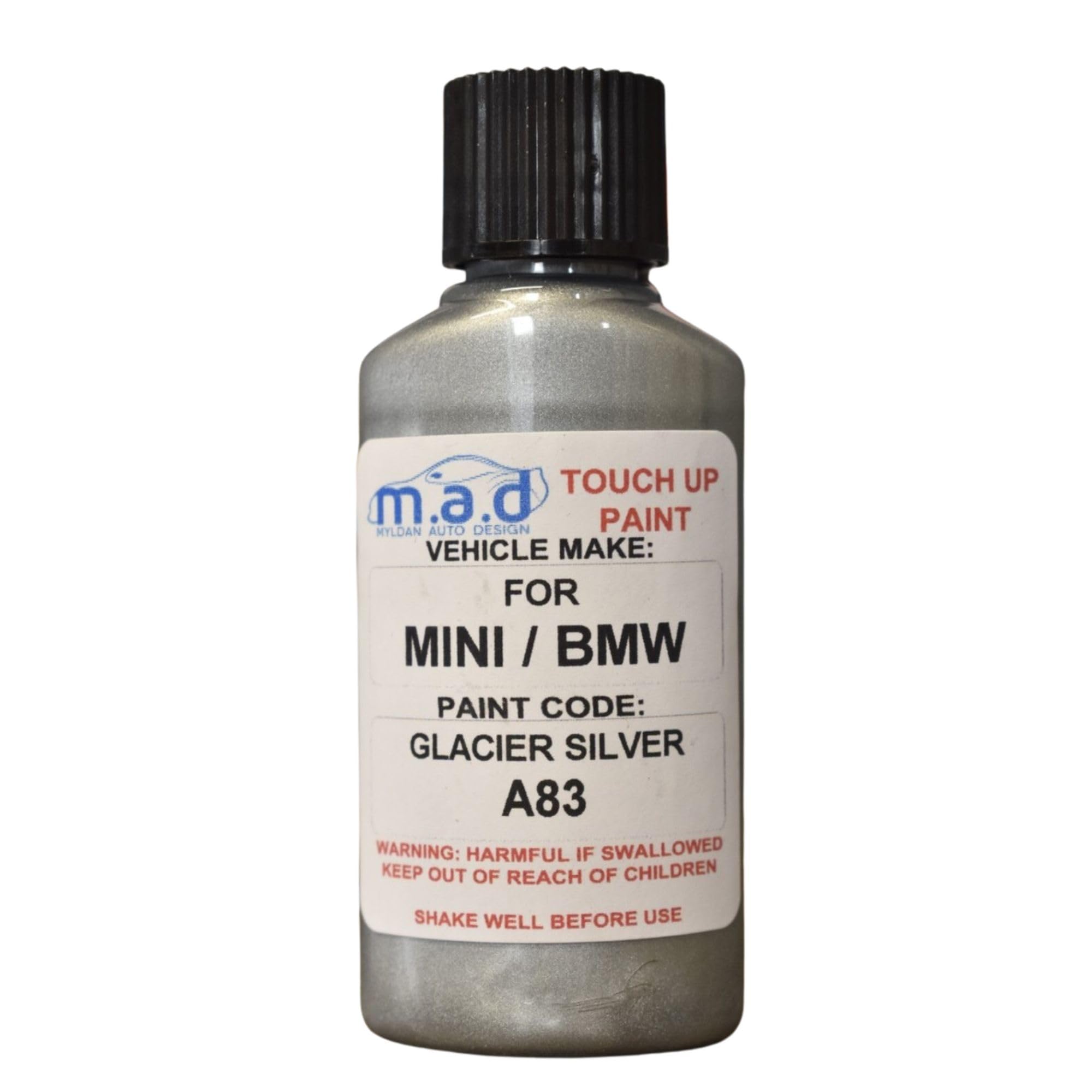 MYLDANAUTODESIGN TOUCH UP PAINT FOR BMW GLACIER SILVER A83 PAINT TOUCH UP KIT 30ML 1 2 3 SERIES X3 X5 X6 M SPORT