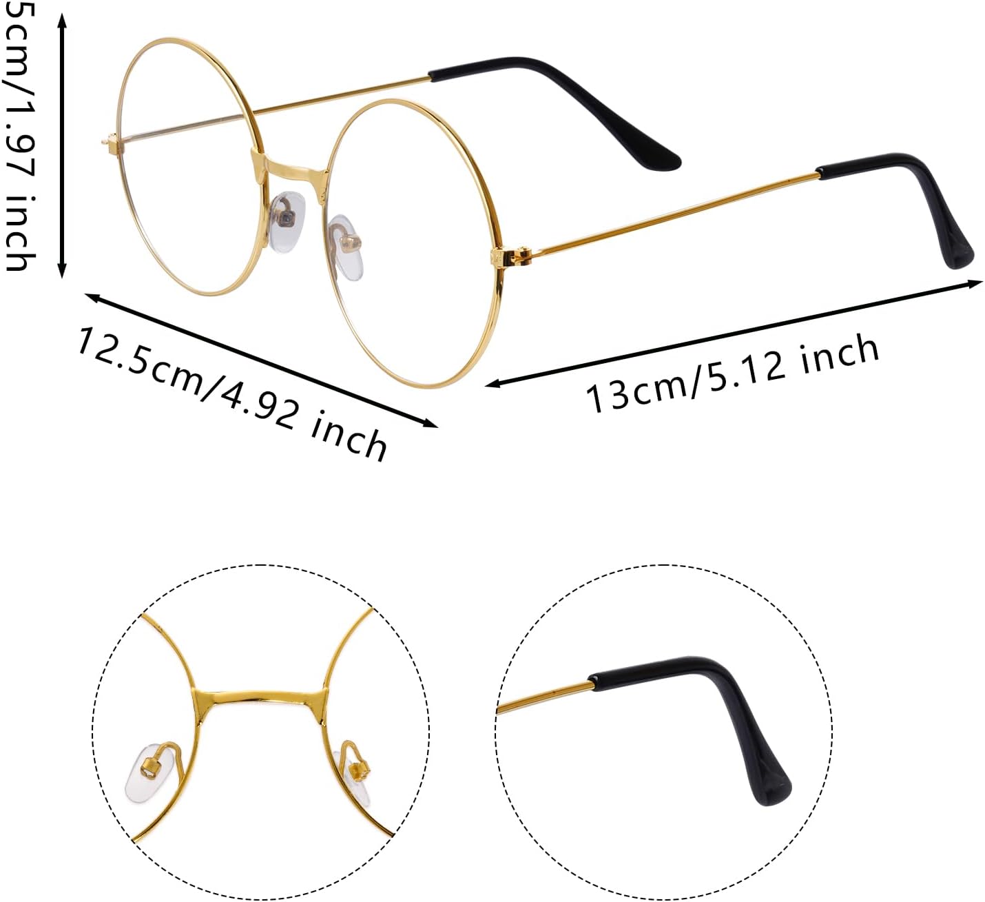 Sucrain 8PCS 1920s Old Man Costume Set Grandpa Accessories with Hat - Image 4