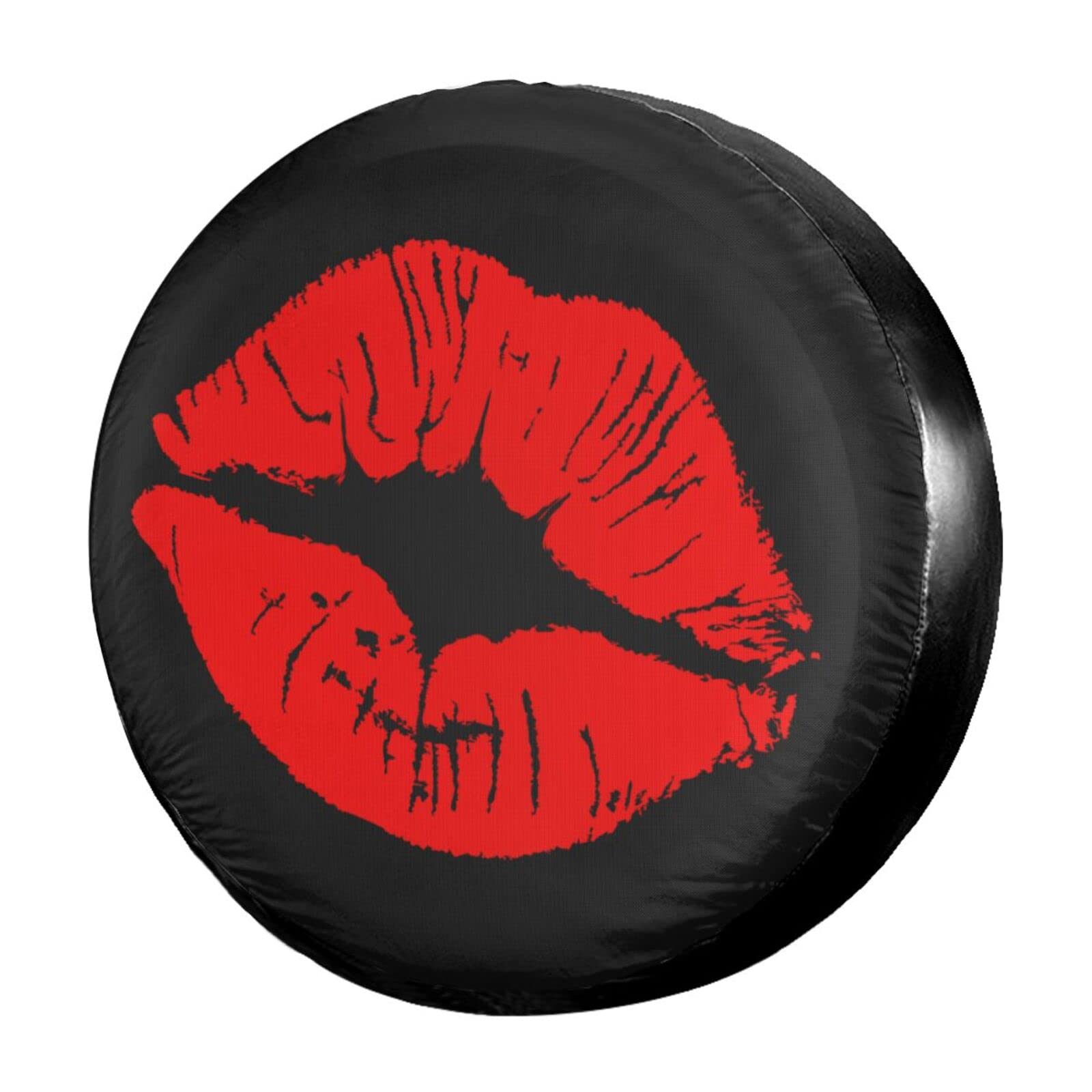 Dujiea Night Kiss Spare Tire Cover, Universal Wheel Tire Cover Waterproof Dust-Proof Tire Protectors for Jeep Trailer Rv Van SUV Truck Camper and Many Vehicle 14 15 16 17 Inch