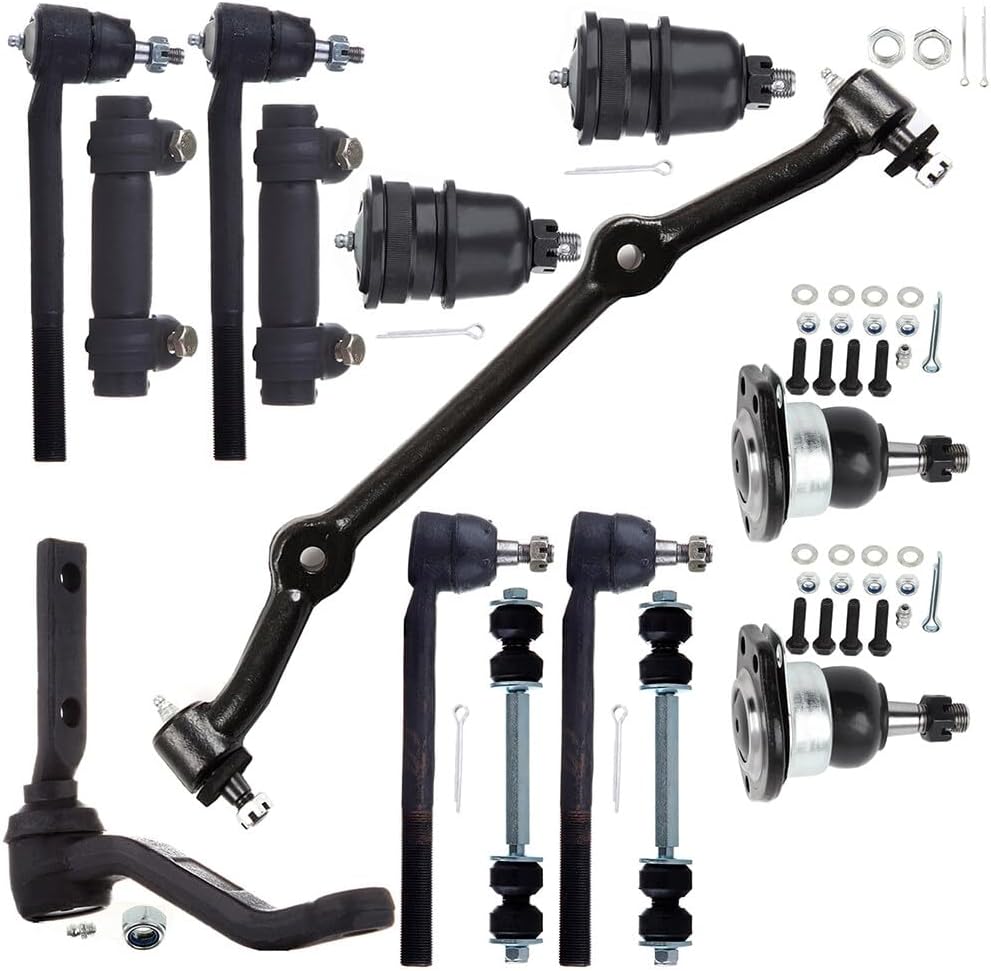 RWD Suspension Kit Fit for Chevy S10 2.2L 1996-2003 for Chevy S10 1997 1998 1999 2000 for Chevy S10 4.3L 1996-2003, Tie Rod End Sway Bar End Link Ball Joint Idler Arm Track Bar (14Pcs)