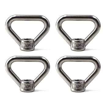 Flomore M12 Lifting Eye Nut Ring Triangle Shape Thread Eye Nut 304 Stainless Steel Nut Pack Of 4