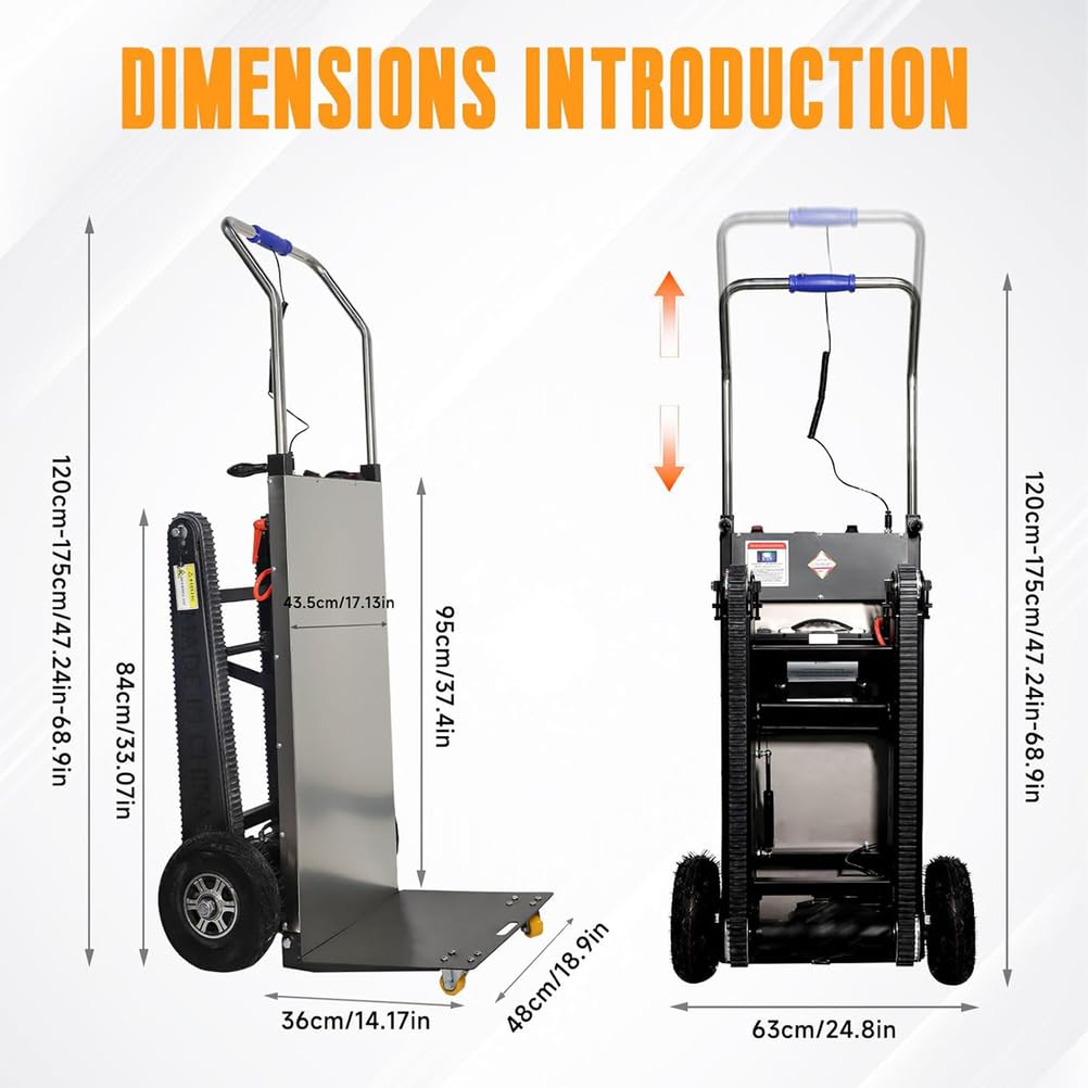 Sube Escaleras EléCtrico Carretilla Sube Escaleras EléCtrico Sube Escaleras EléCtrico Plegable Carrito Sube Escaleras Motorizado Adecuado para Familias Particulares