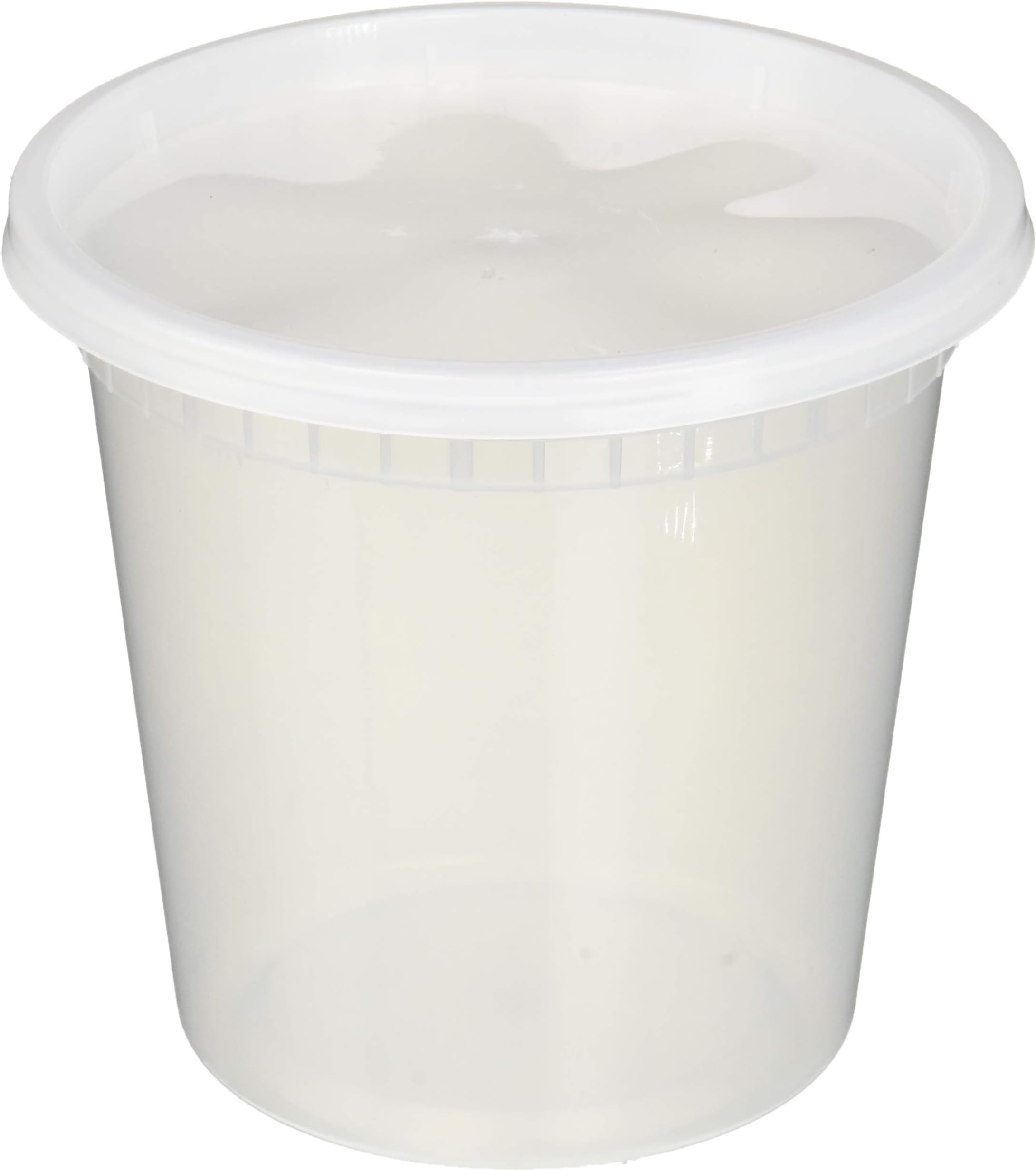 EDI [24 OZ, 25 Sets] Plastic Deli Food Storage Containers with Airtight Lids | Microwave-, Freezer-, Dishwasher-Safe | BPA Free | Heavy-Duty | Meal Prep | Leakproof | Recyclable