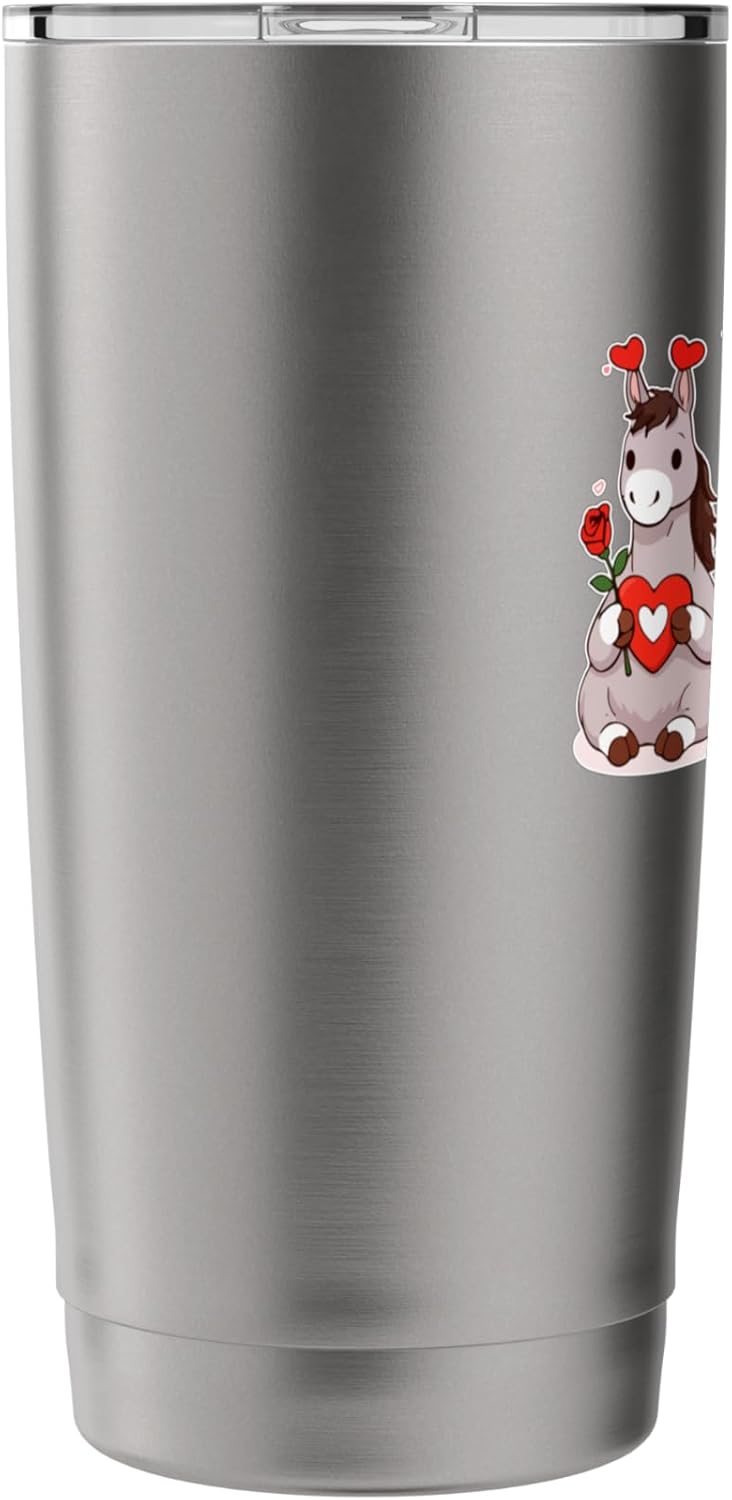 Group Donkeys Valentine Collection Farmer Lover Family Kids Stainless Steel Insulated Tumbler - Image 4