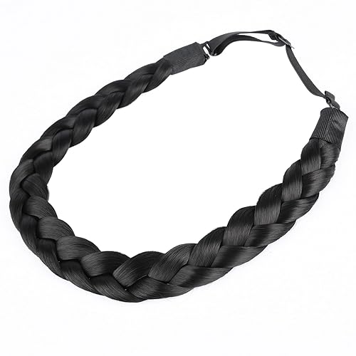 DIGUAN Synthetic Hair Braided Headband Classic Chunky Wide Plaited Braids