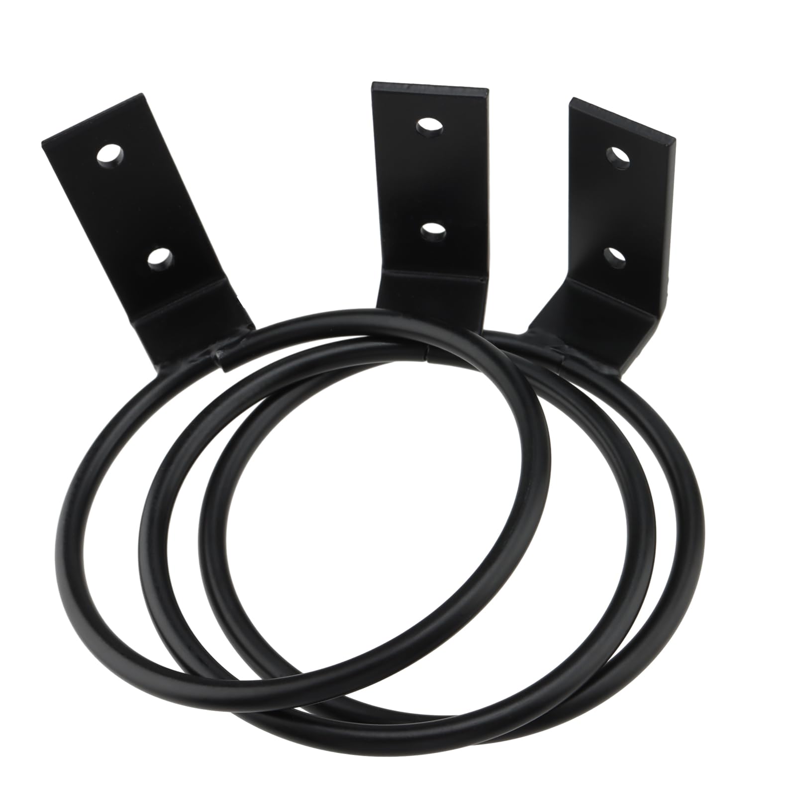 Lpraer 3 supporti per vasi da fiori da 15 cm, anello da parete per piante, in metallo, colore nero, per esterni, giardino, balcone (17,5 x 15 x 6,2 cm