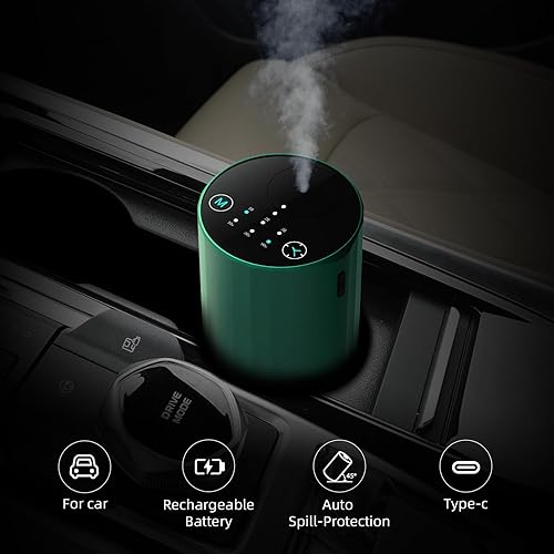 Miniatura 6 de Difusor de aceite esencial sin agua para aromaterapia, para el hogar, habitación grande, dormitorio, automóvil, oficina, escritorio, mini