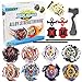 3T6B 8 STK Kampfkreisel Set, Burst Spinning Top Burst mit 2 Launcher Metal Gyro Combat, Bey Kinder Spielzeug Kreisel Stück Kampfkreisel Set, Burst Turbo Battle Set Classic Spielzeug für Kinder