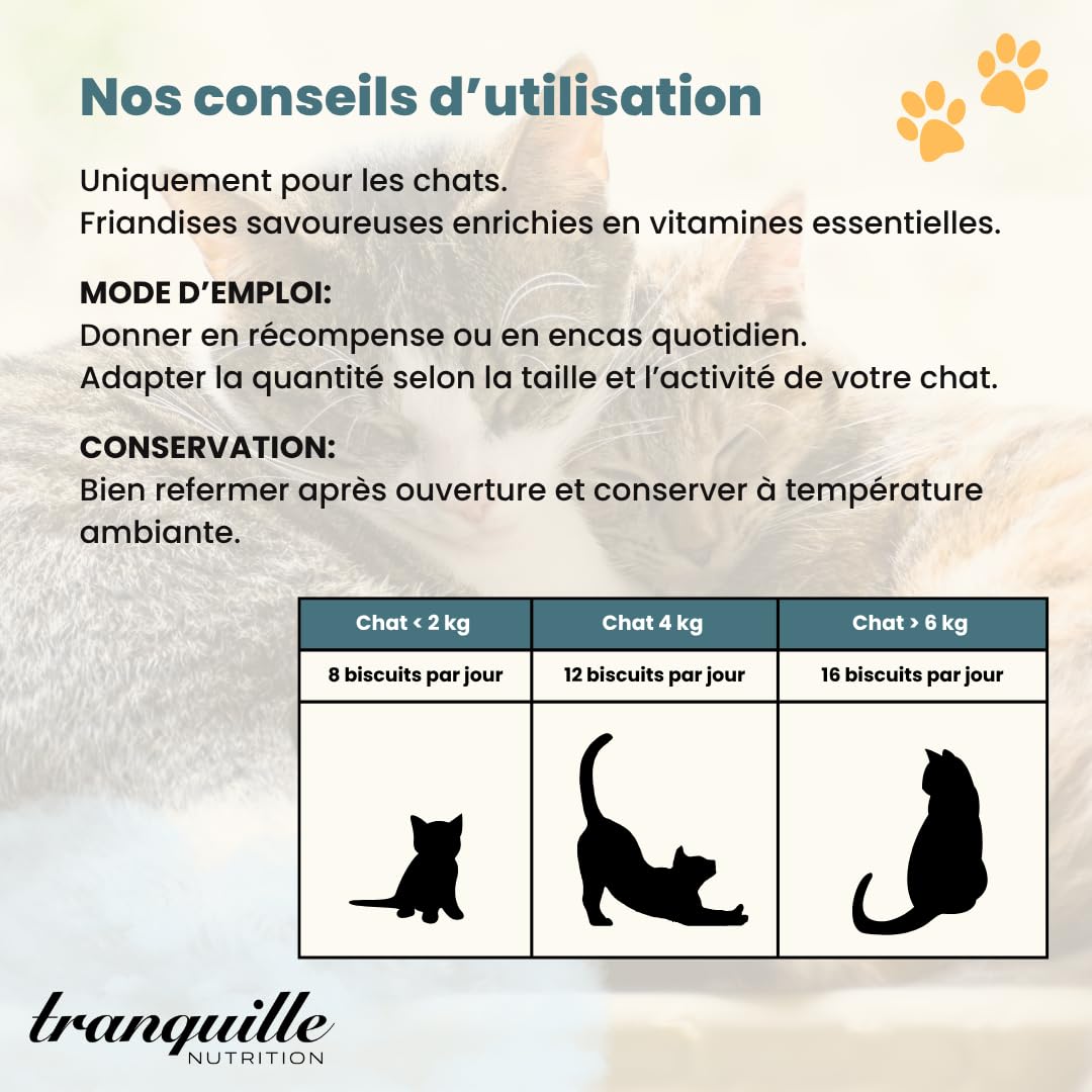 Tranquilo Golosinas Gato Crunch' Pollo Queso (40 x 60 g) | Vitaminas A D3 E Croqueta Gato | Snack Saludable y Sabroso Gatito y Gato Adulto | Ayuda a Fortalecer la Inmunidad & Huesos
